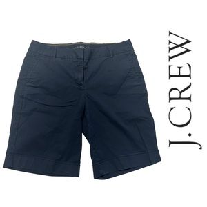 J Crew shorts Womens 4 Summer Weight Chino Navy Blue Stretch Cotton Casu…